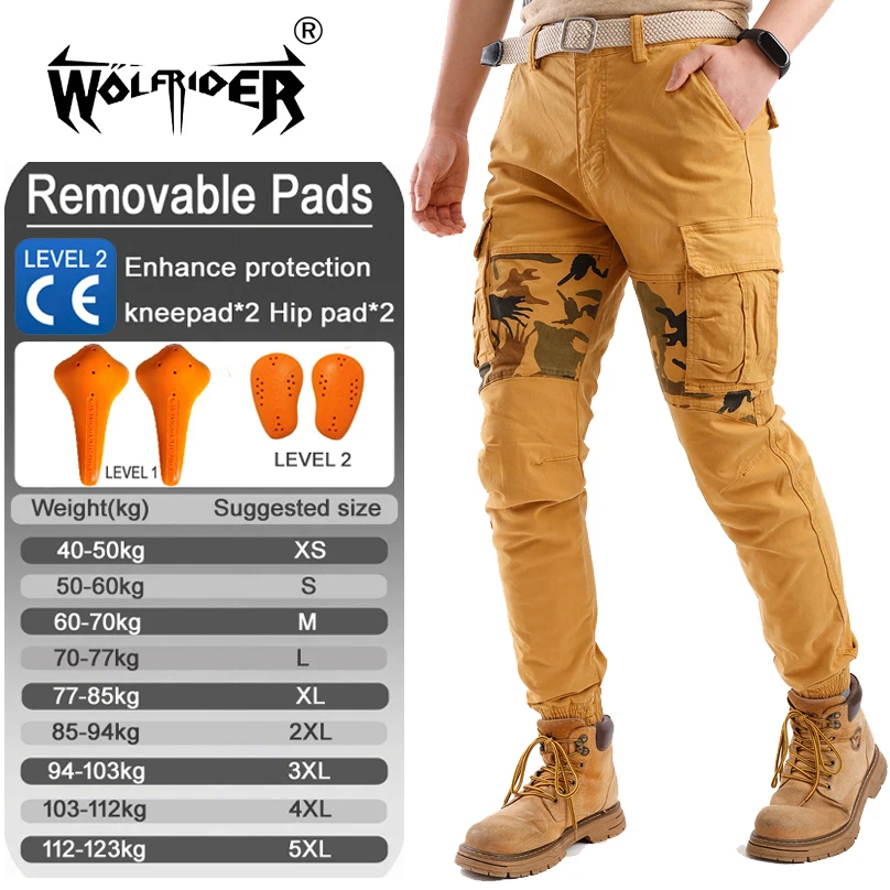 

Рабочие брюки для езды на мотоцикле, противоскользящие защитные брюки, дизайн от падения для безопасности