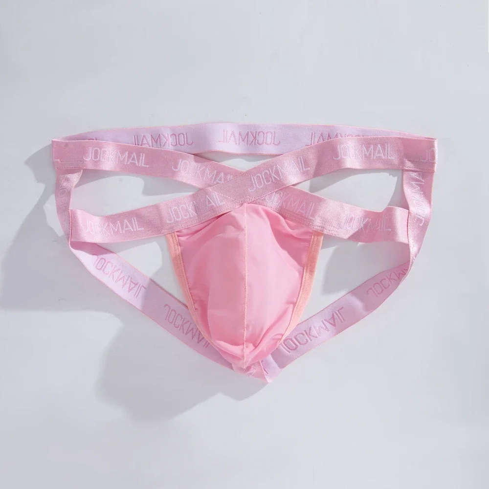 عبودية الملابس الداخلية مثير تسخير ارتداءها جوك حزام زي Hombre الرجال حزام رياضي سراويل الجليد الحرير مثلي الجنس الملابس الداخلية سيسي ثونغ