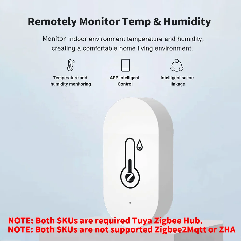 Czujnik temperatury i wilgotności Tuya Zigbee Sterowanie głosem Inteligentny domowy higrometr Monitorowanie w czasie rzeczywistym Głos Alexa — zdjęcie produktu 3