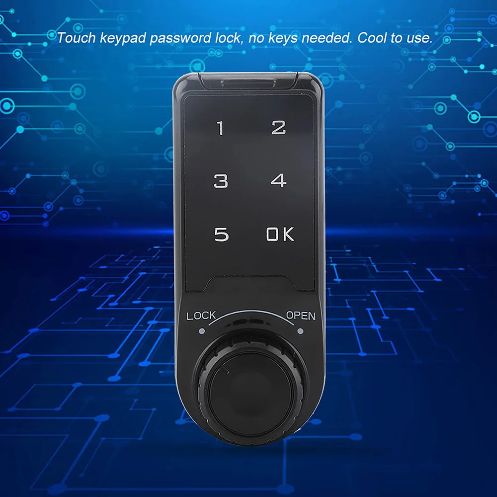 Electronic Code Security Lock Touch Digital Keypad Electronic Deadbolt Lock Password Key Access Lock Security Cabinet Coded Lock