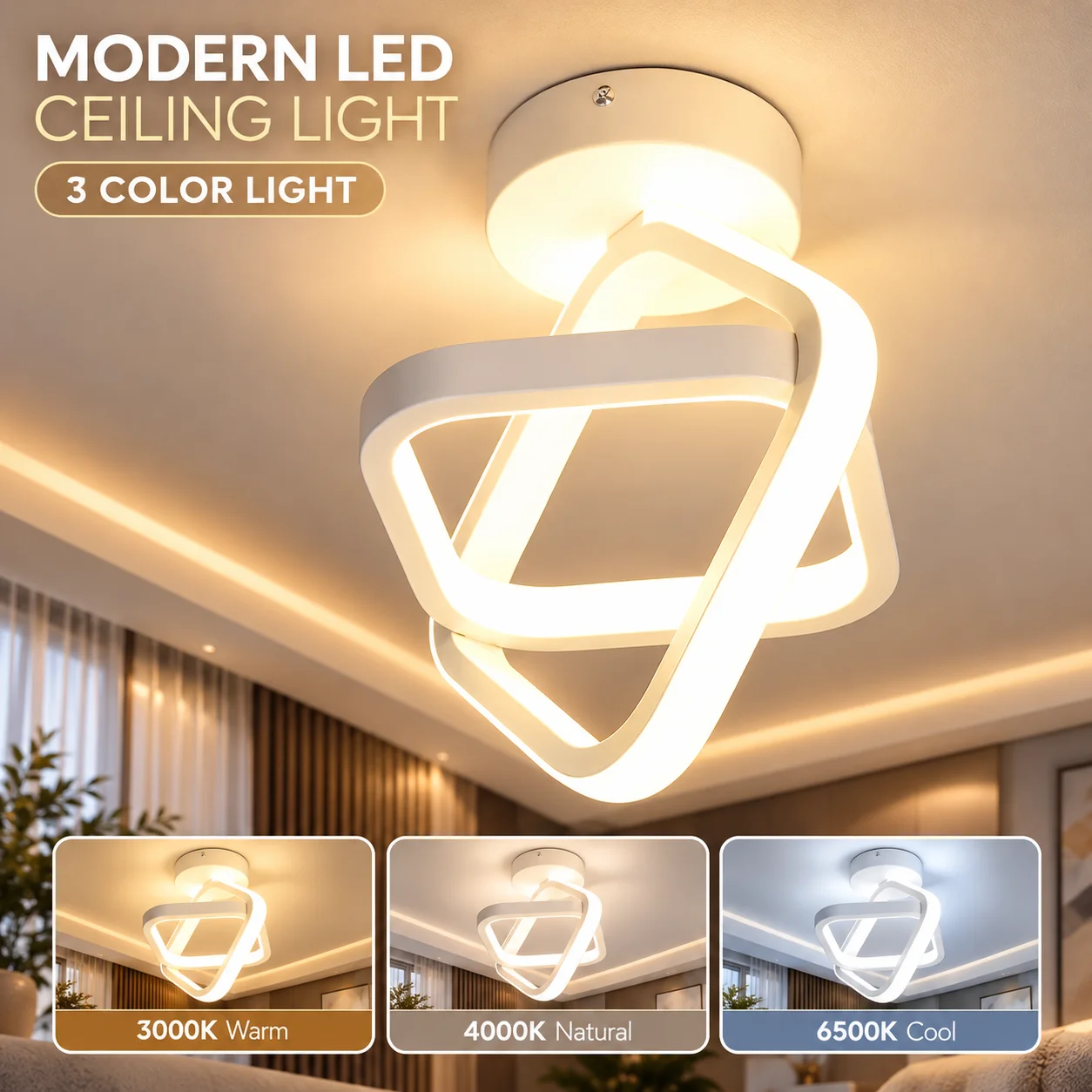 Hzralicth Modern Minimalist LED Strip Aisle Ceiling Lights for Living Room Balcony Entrance Home Decor Various Styles Available