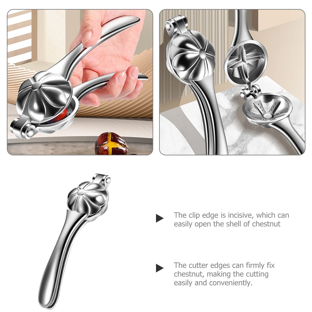 

Zinc Alloy Chestnut Clip Opener Pliers Walnut Cracker Kitchen Gadgets Tool Sturdy Metal Gadget