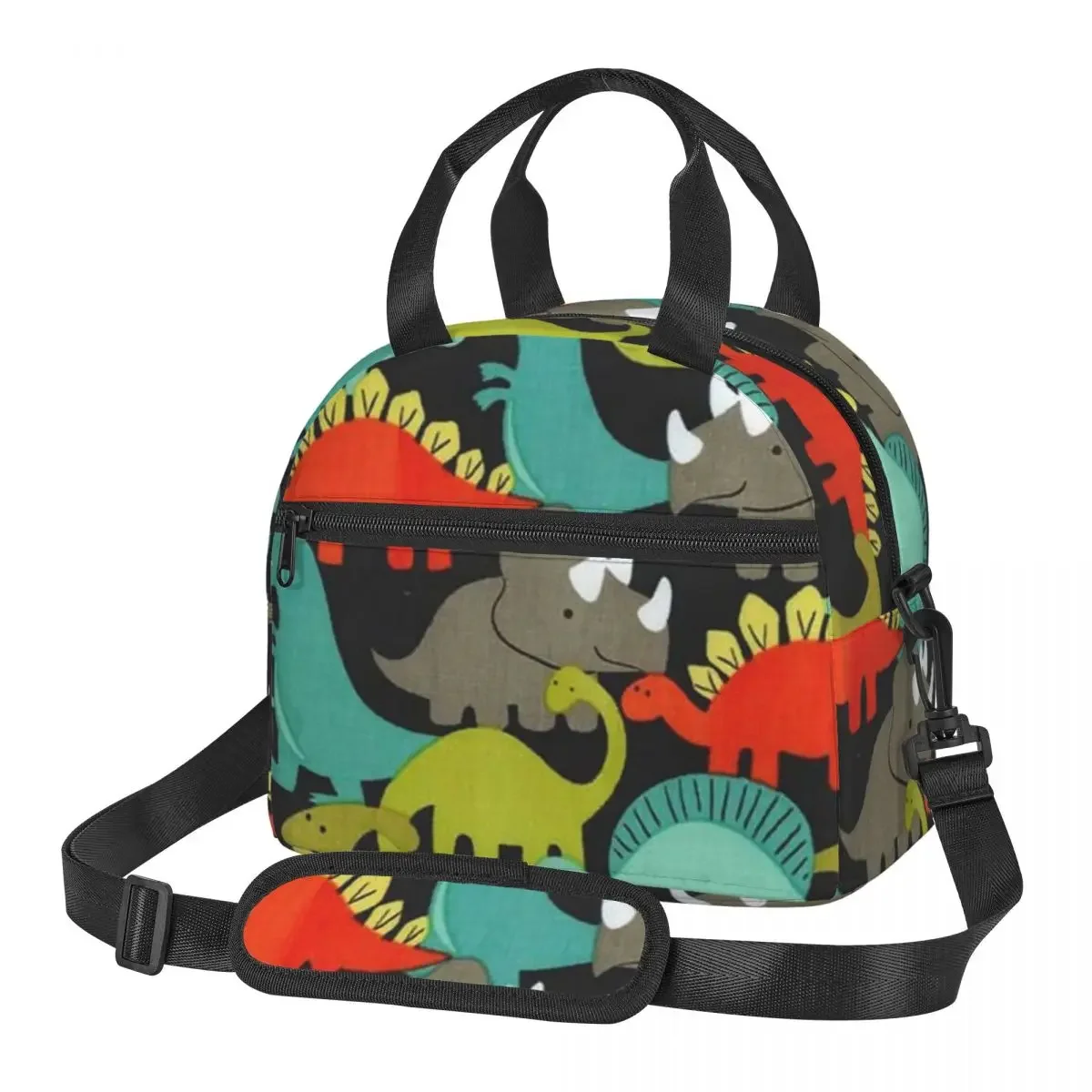 NOISYDESIGNS Cute Dinosaur Print Lunch Bags For Women Kids Food Storage Handbags Travel Picnic Pouch Insulated Cooler Bento Bag