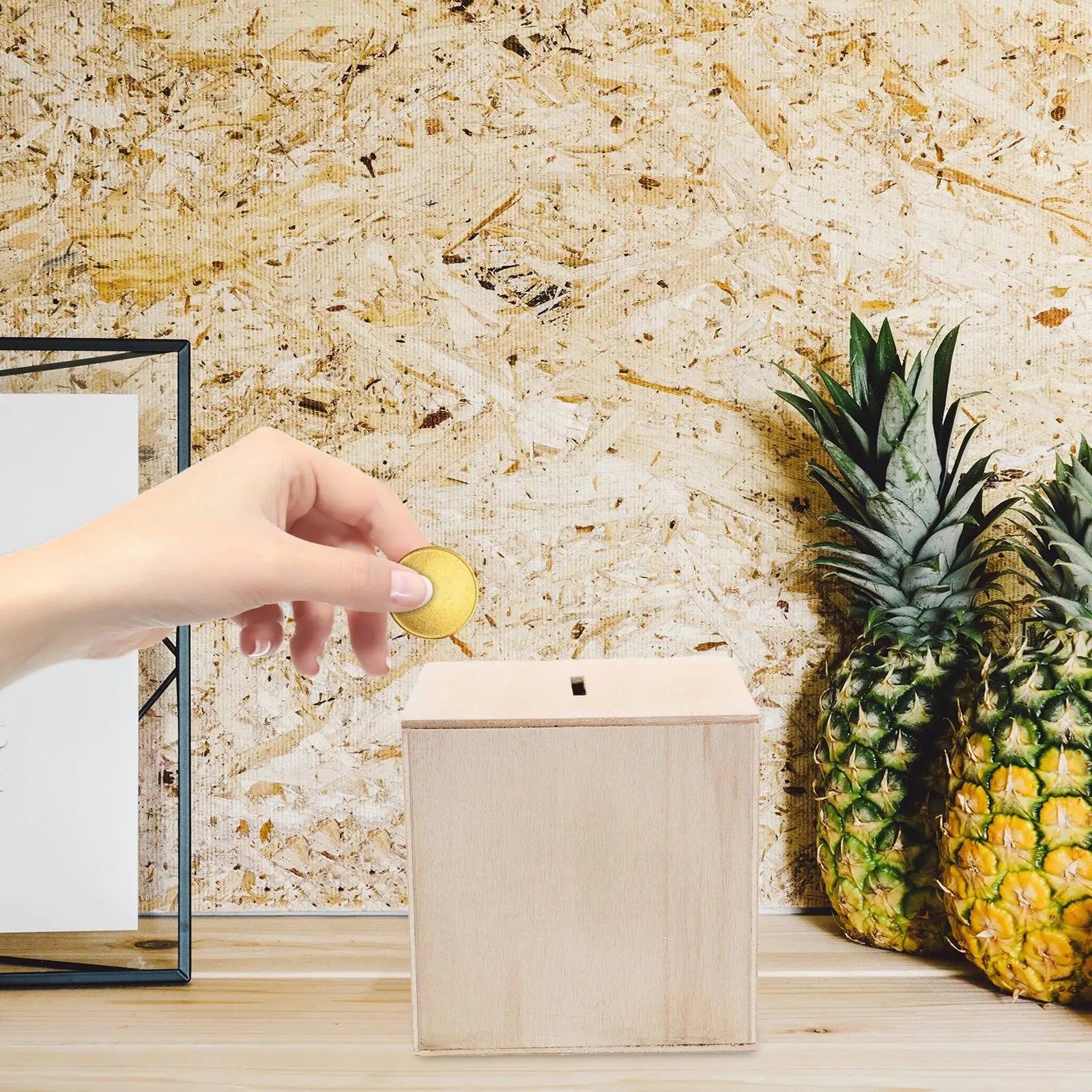 4 шт. деревянная копилка детская коробка для экономии монет многофункциональный незавершенный контейнер для мелочи декор для хранения DIY ремесленный проект