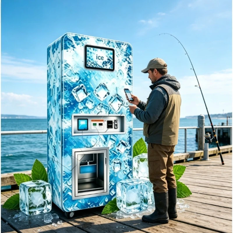 High Profit Reverse Osmosis Water Maker Outdoor Ice Maker Bag Ice Vending Machine for Marinas and Campgrounds