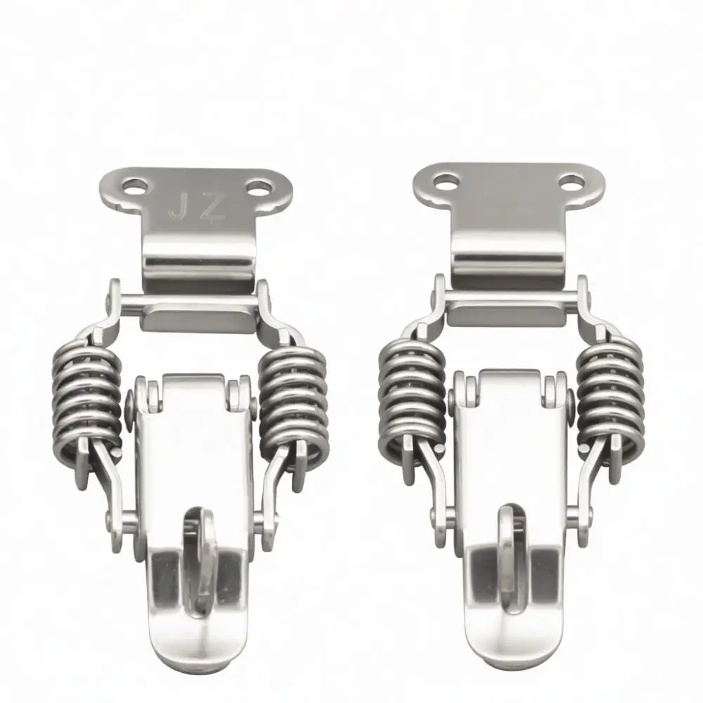 Industrial Grade 304 Stainless Steel Toggle Latch Double Spring Loaded Flat Design Toolbox Case Hardware Fastener