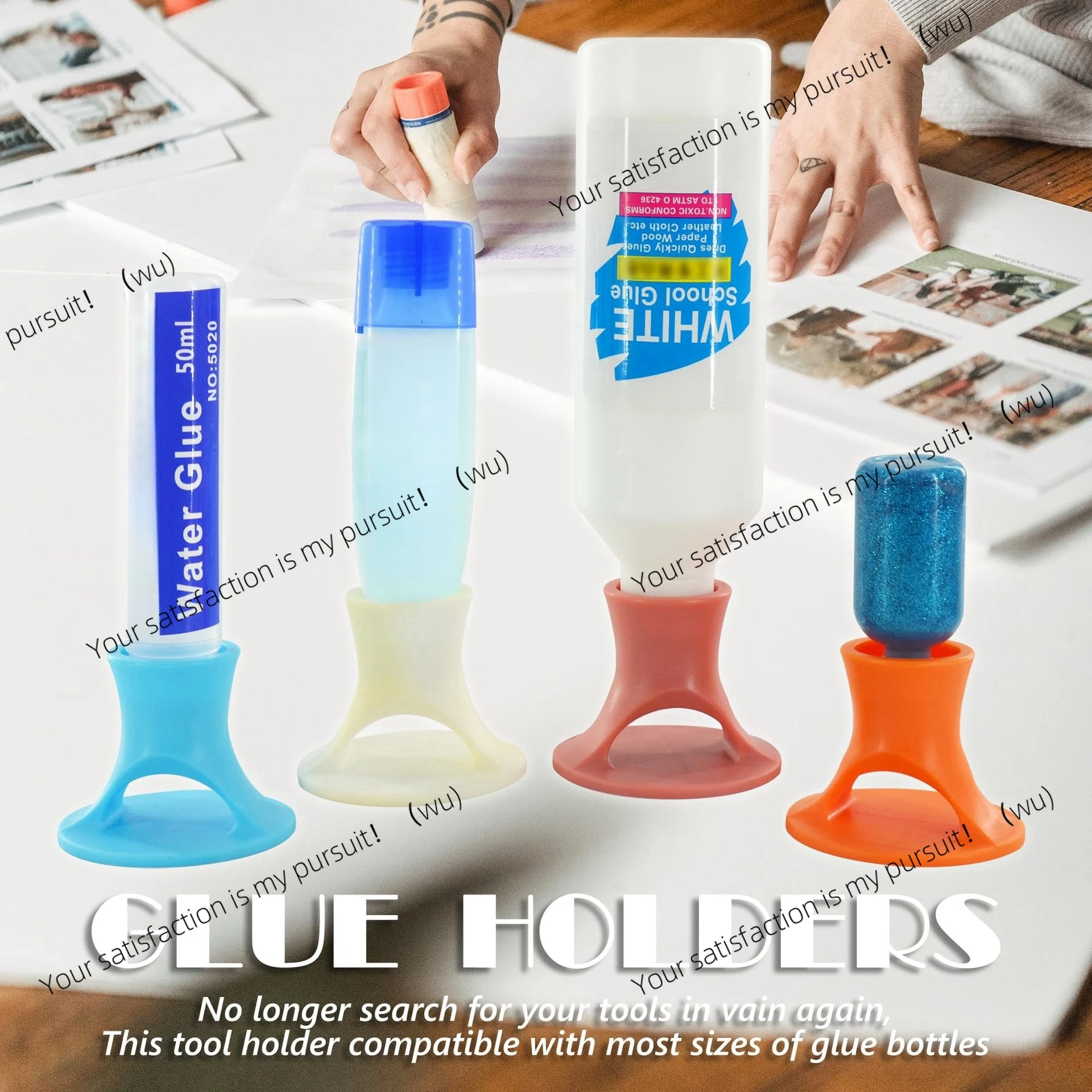 Needle point liquid glue water bottle holder with base, process various glue containers