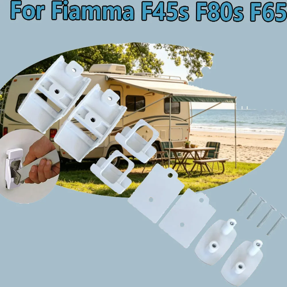 

2Set Caravan Awning Pole Mount Brackets For Fiamma F45s F80s F65, Plastic Leg Holder Kit 98655-176, RV Camper Accessories
