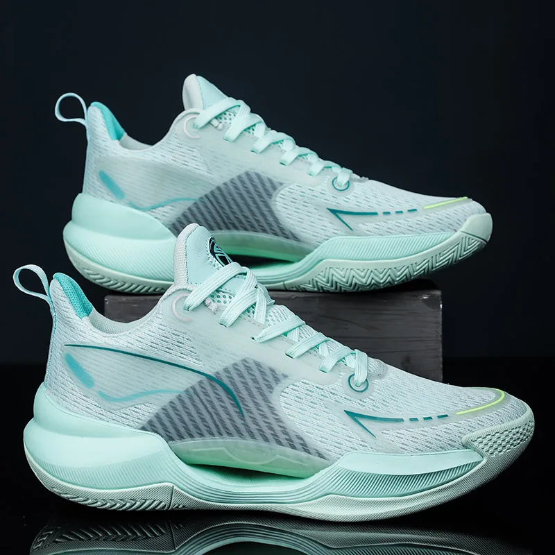 Popular Men Basketball Shoes Field Training Gym Athletic Original No-Slip Breathable Sneakers Student Sports Male Basket Shoes