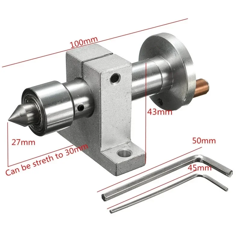 Imagem -02 - Duplo Rolamento Live Centre Metal Giratório Pcs Chanchas Acessórios Faça Você Mesmo para Mini Torno Máquina Conjunto Ajustável