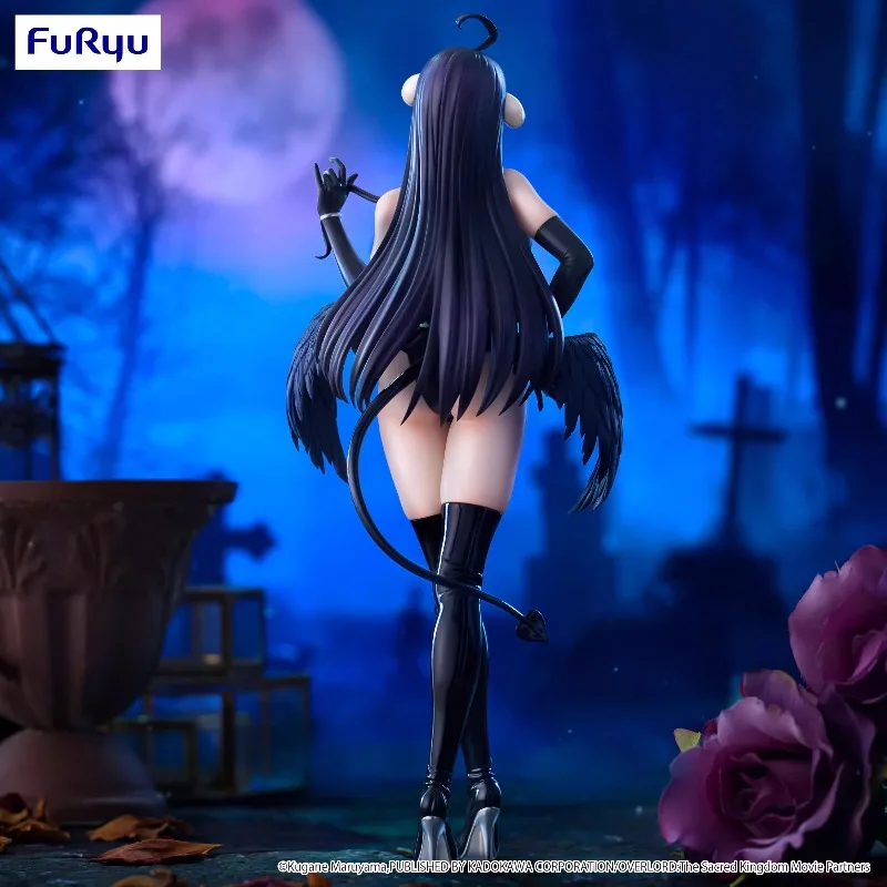Oryginalna figurka FuRyu OVERLORD BiCute Dark Albedo Bunny 26cm PVC, figurka anime, model, zabawka, lalka, prezent