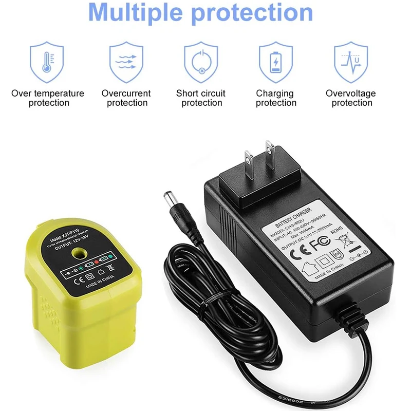 

Portable P117 P119 battery Charger for RYOBI 12-18V Ni-CD Ni-MH Li-ion P107 P108 for Ryobi one+ high quality For Ryobi 1A
