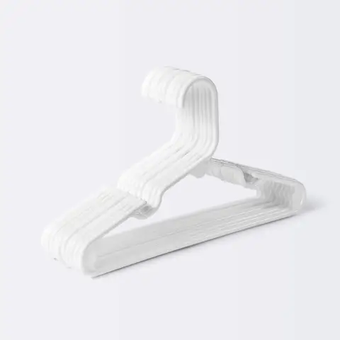 Baby Clothes Hangers 30ct White Plastic With Strap Notches For Dresses Shirts Tank Tops Space Saving
