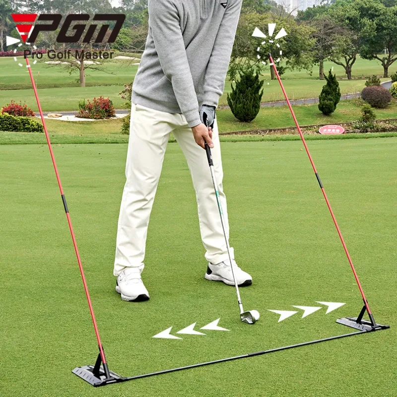 PGM JZQ037 Golf Swing Plane Trainer 7-Angle Adjustable Alignment Guide Practice Aid for Posture and Ball Position