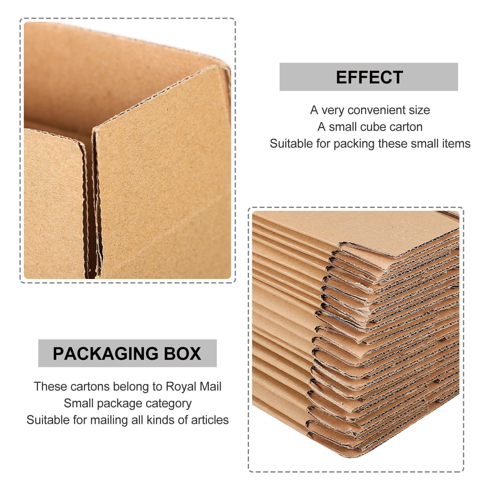 20 قطعة من صناديق تعبئة المنتجات الصغيرة شديدة التحمل مع لمسة نهائية احترافية، حل بريد سهل التجميع