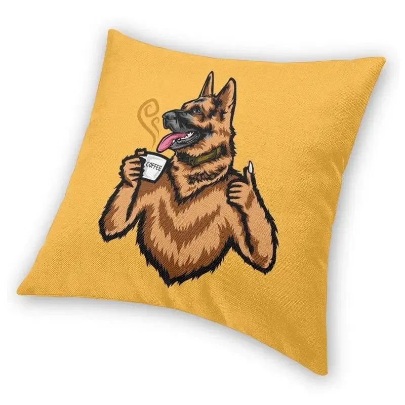 German Shepherd Coffee Lover Nordic Cushion Cover Decoracion Living Room Case Puppy Dog Chair Cushion