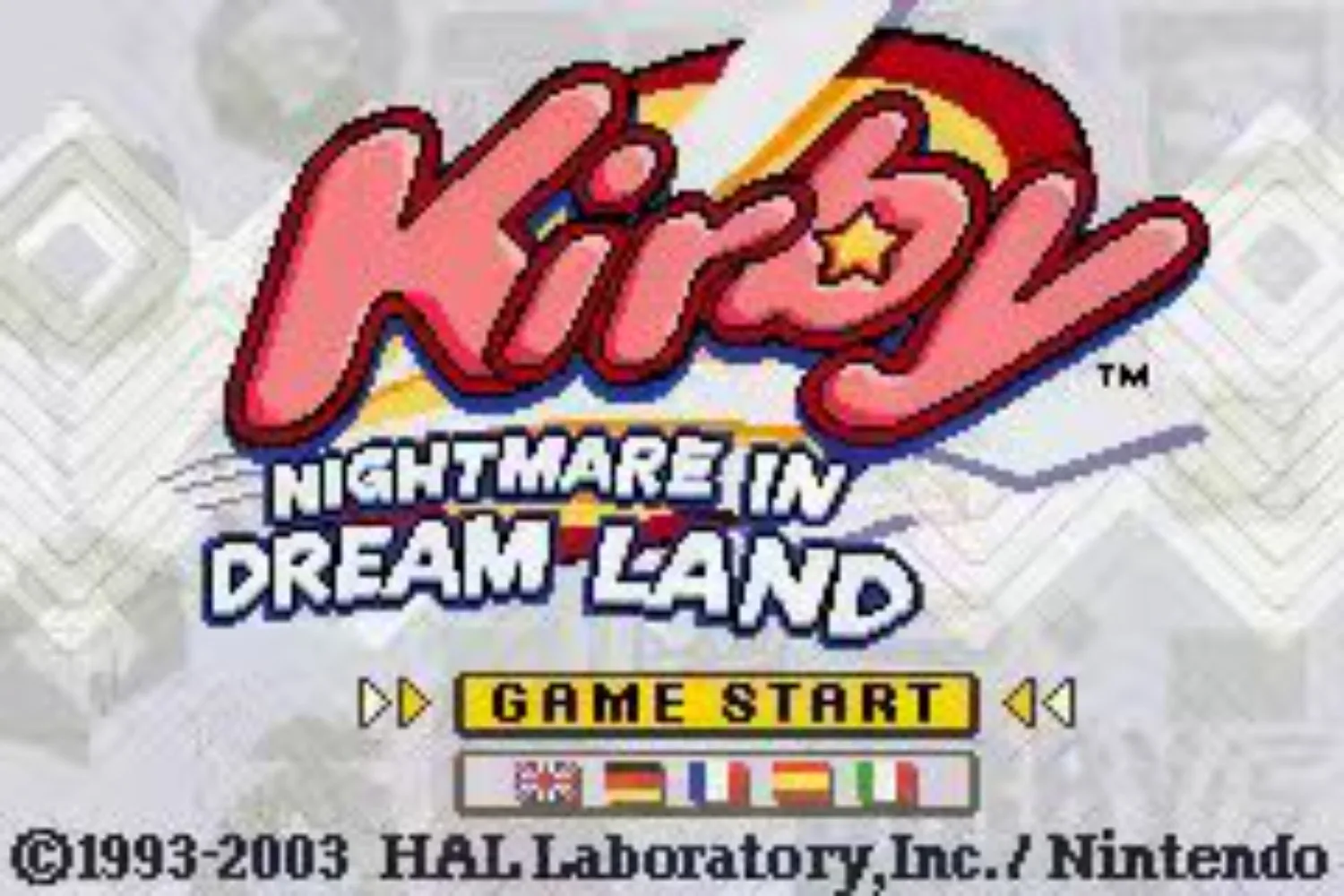 GBM GBASP GBA Game Card Kirby: Nightmare in Dream Land English Version