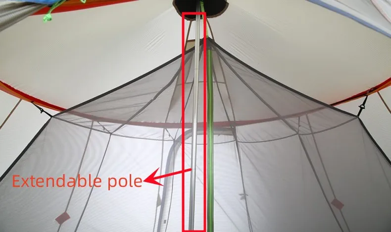 Asta Gear 1 stücke 7075 Aluminium legierung ausziehbare Stange Outdoor Camping Stütz stange Zelt Zubehör – Detail 4