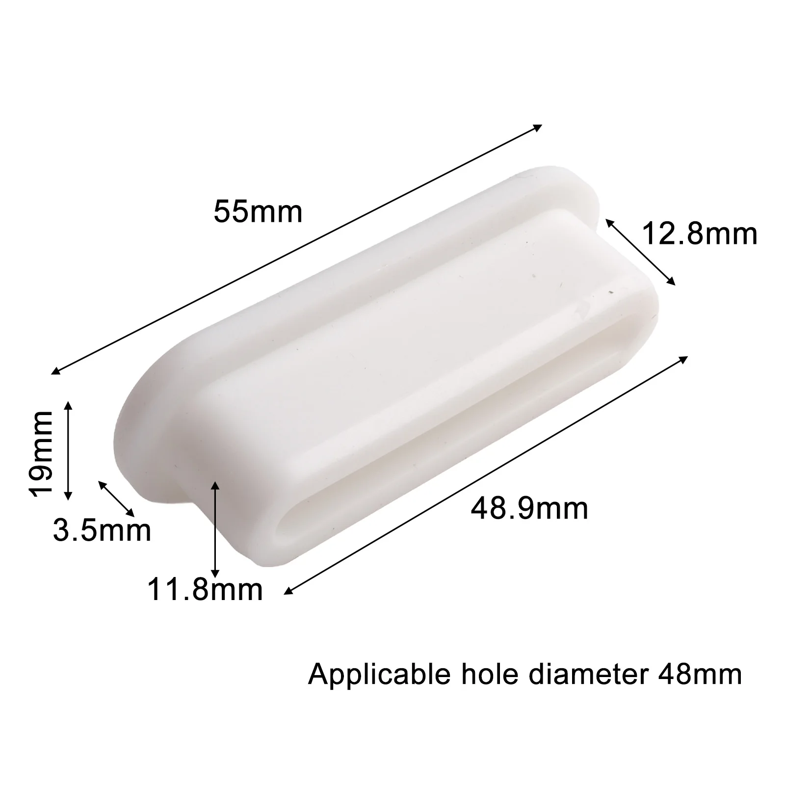 Tapa de desbordamiento de fregadero de gel de sílice, tapa de cubierta de orificio para lavabo, embellecedor de lavabo ovalado para baño, anillo ovalado reutilizable de repuesto para baño, 4 Uds.