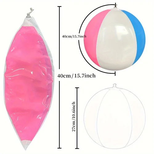 Imagen 2 del producto 10 Uds. Pelotas de playa inflables PVC cuatro bolas de colores playa de verano Fiesta EN LA Piscina accesorios de diversión acuática