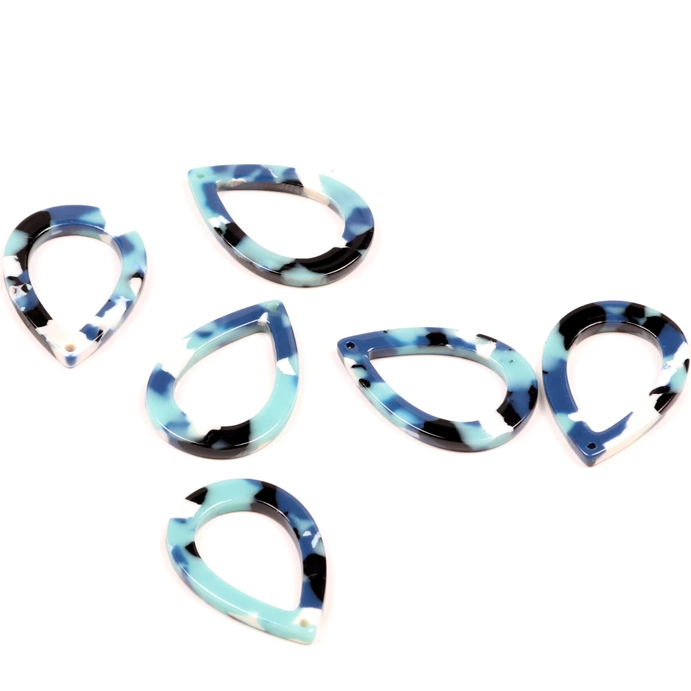 Schildpatt-Perlen, Acetat-Acryl-Leoparden-Anhänger, Tropfenförmige Anhänger, Schmuckzubehör, Ohrringteile, 31mm X 21,5mm – Detail 2