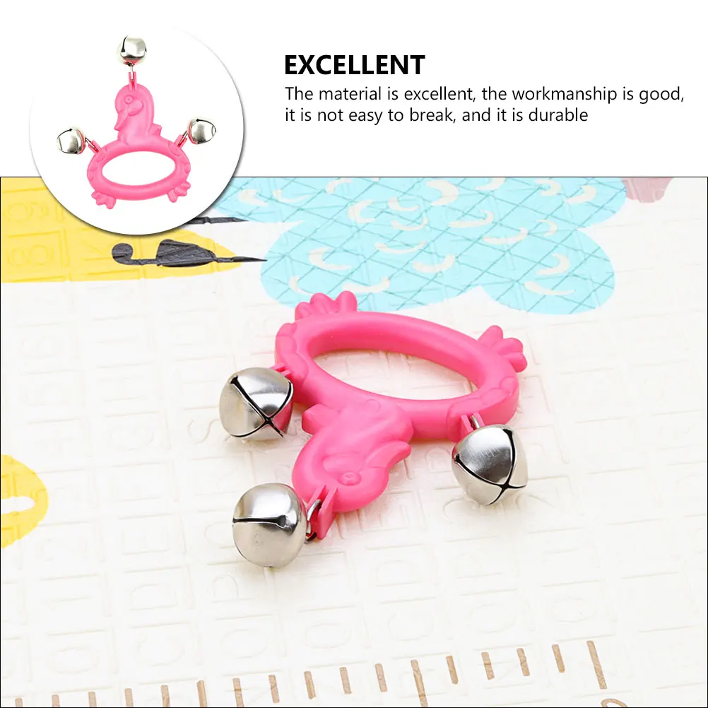 

Plastic H held Tambourine Rosy Duck Bell W211 Musical Instrument Percussion Kids Safe Material Design