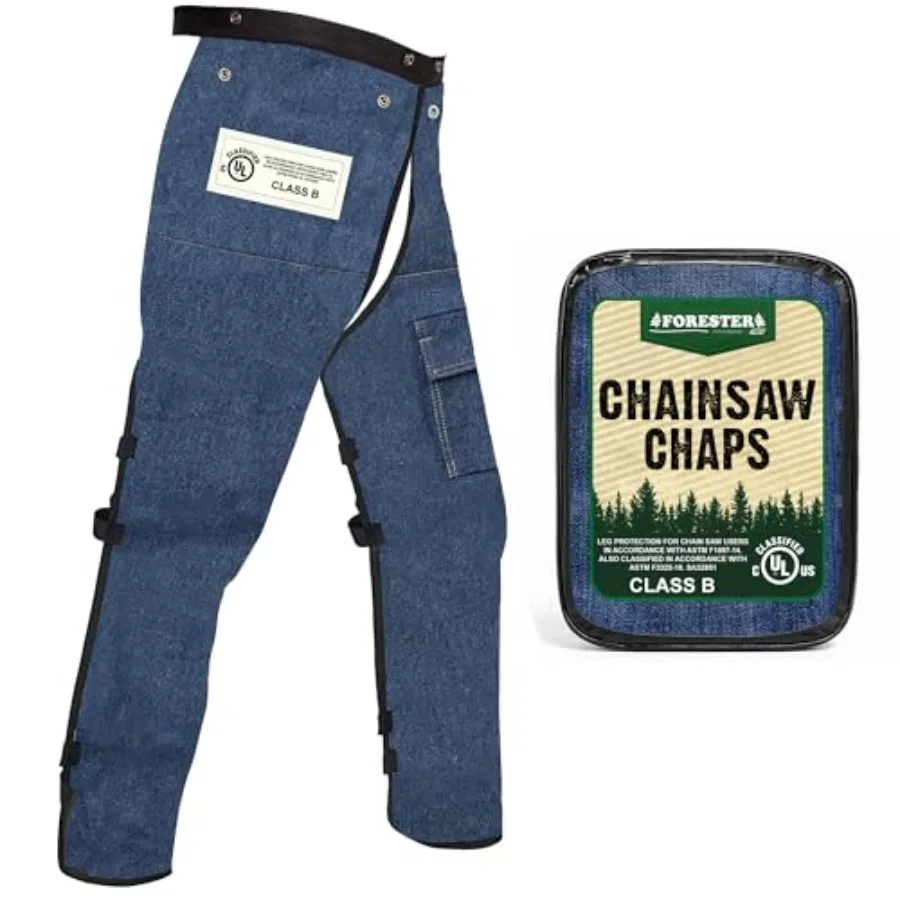 

Chainsaw Chaps for Men and Women Apron-Style Chaps with Pocket and Adjustable Waist Chainsaw Safety Equipment