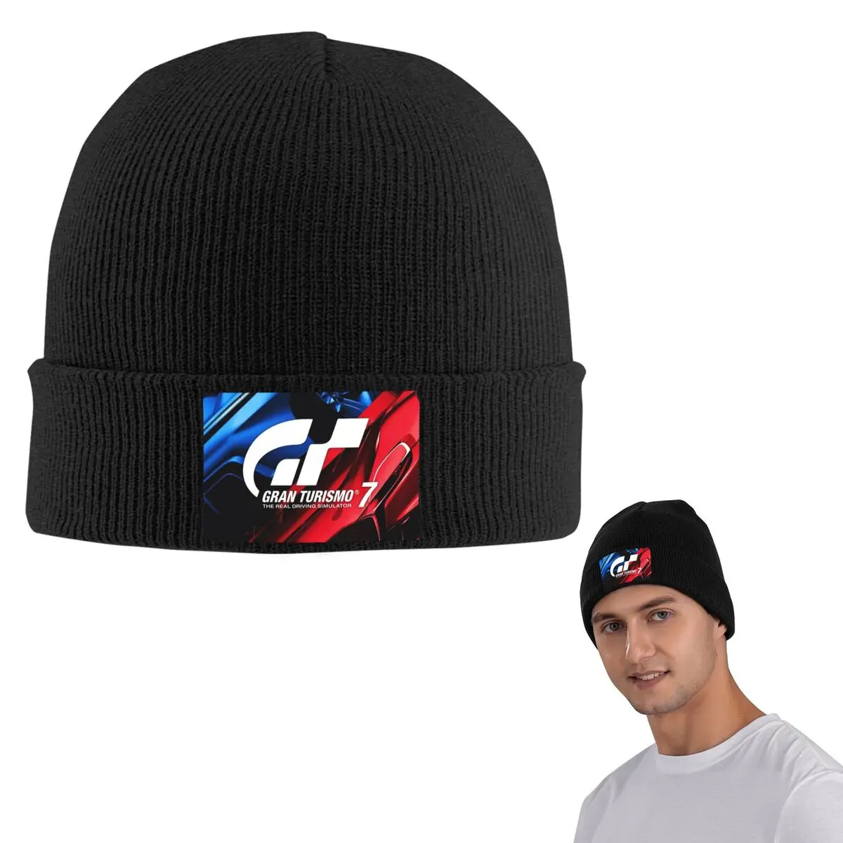 

Теплая вязаная шапка Gran Turismo в стиле хип-хоп, шапка с капюшоном, осенне-зимние уличные шапочки, шапки для взрослых унисекс