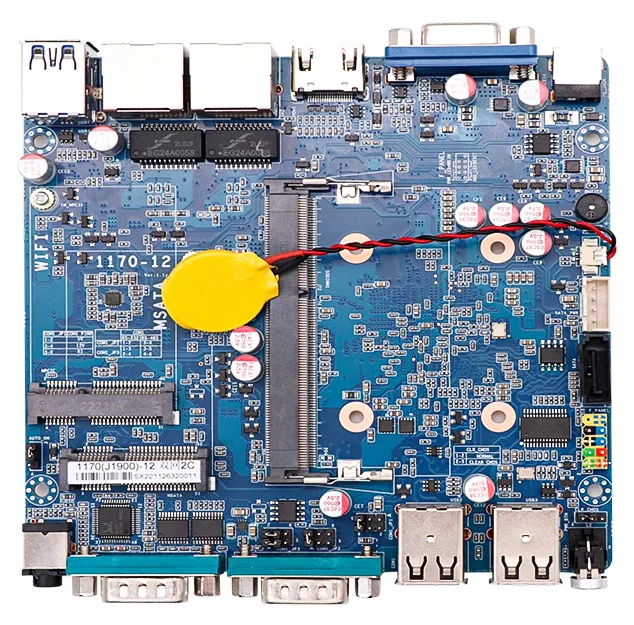 Industrial X86 Intel Celeron J1900 FCBGA1170 Multi network port Motherboard with 1DDR3 RTL 8111H Gigabit NIC