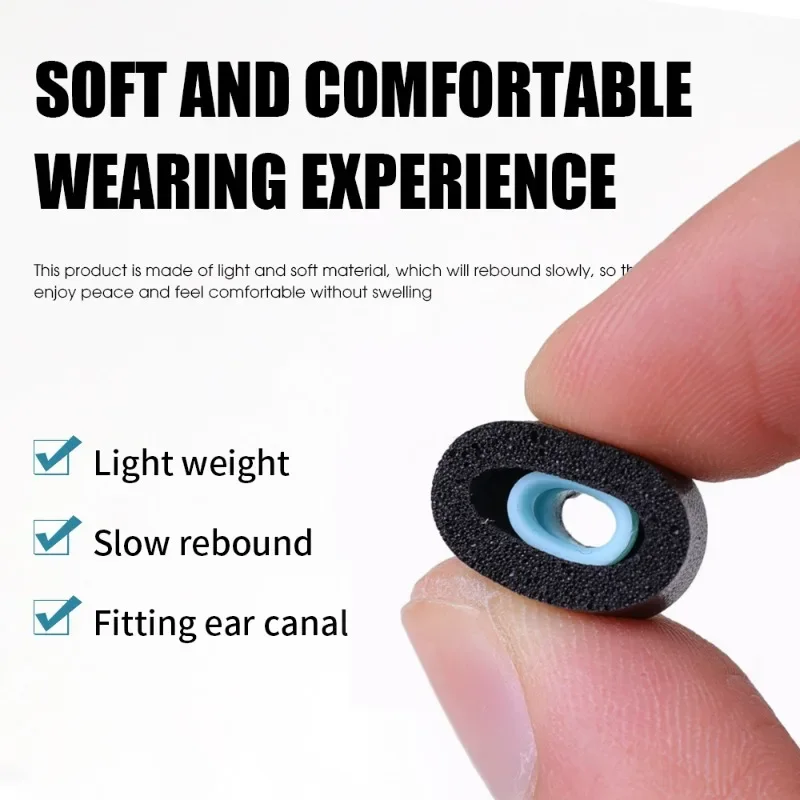 Soft Memory Foam Earphone Tips Noise Isolating Comfortble Ear Tips Pads Earbuds for Sony WF-1000XM4 WF-1000XM3 4mm Universal