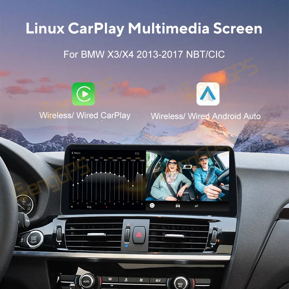 12.3 Inch Touching Screen Linux Display Car Multimedia Player For BMW X3 X4 NBT CIC 2013-2017 GPS Carplay Head Unit