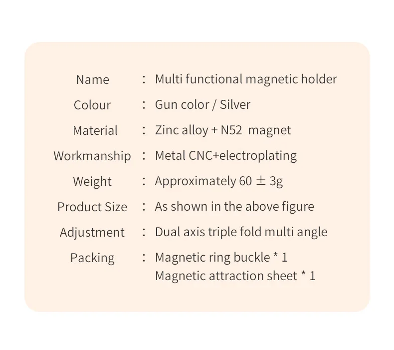 Für MagSafe Doppelseitiger Magnetischer Handyring-Halter Tragbarer Faltbarer Handyständer Handy-Zubehör Stützhalterung Griff – Detail 17