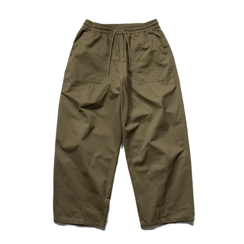 

Повседневные брюки Cityboy с силуэтом в японском стиле, повседневные брюки унисекс, свободные прямые брюки из 100% хлопка, широкие длинные брюки