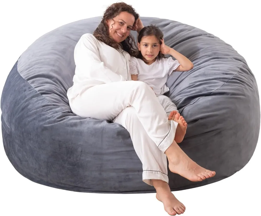 

WhatsBedding 3 ft Bean Bag Chairs for Adults/Teens with Filling, Medium Bean Bag Sofa with Memory Foam, Furniture Bag