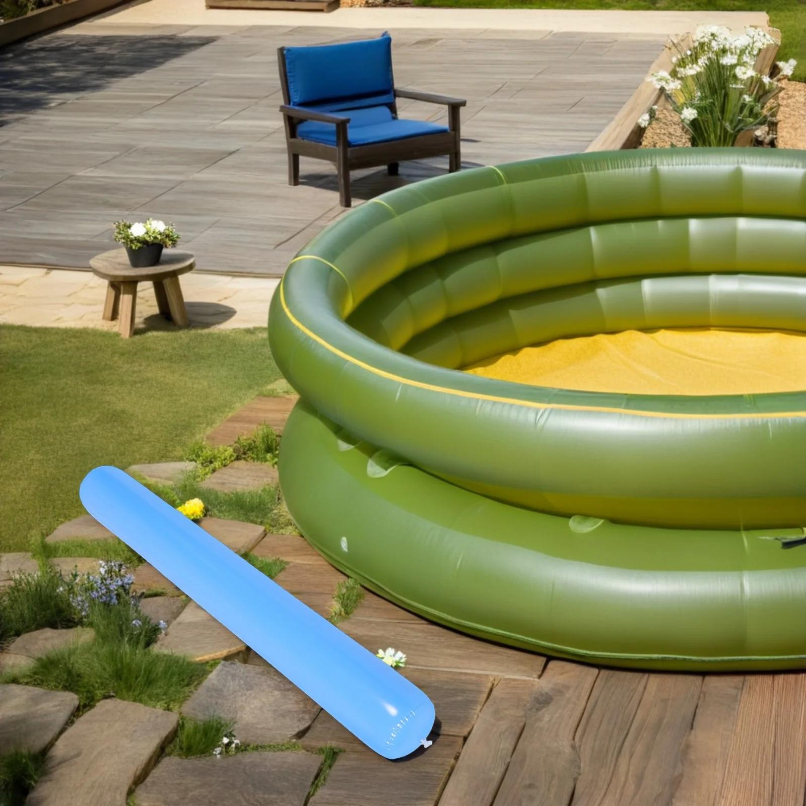 8Pcs Inflatable Pool Noodles Colorful PVC Floating Sticks for Kids Swimming Pool Party Accessories Blow Up Swim Floaties