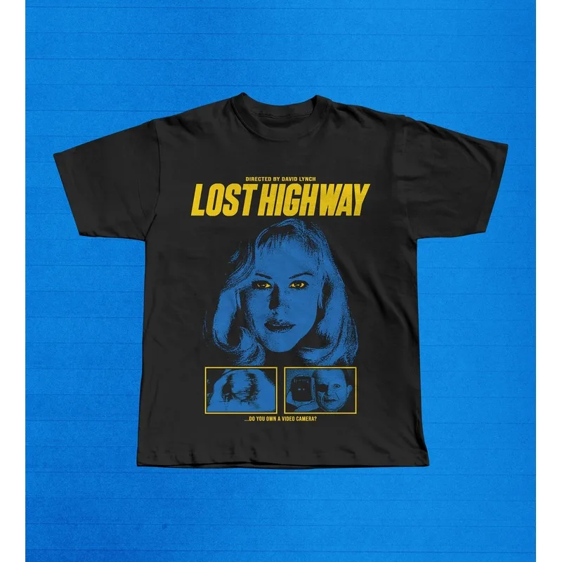 Lost Highway Retro Horror Movie T-Shirt Unisex Short-Sleeve Graphic Tee Vintage Cult Classic David Lynch Film Fan Gift
