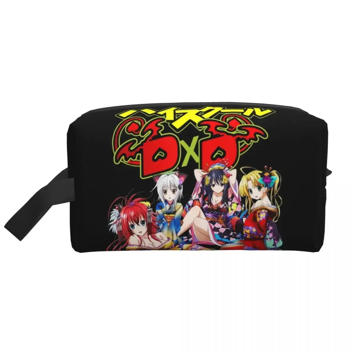 

High School Funny Anime DxD Rias Gremory Toiletry Bag Fashion Makeup Cosmetic Organizer Women Beauty Storage Dopp Kit Case