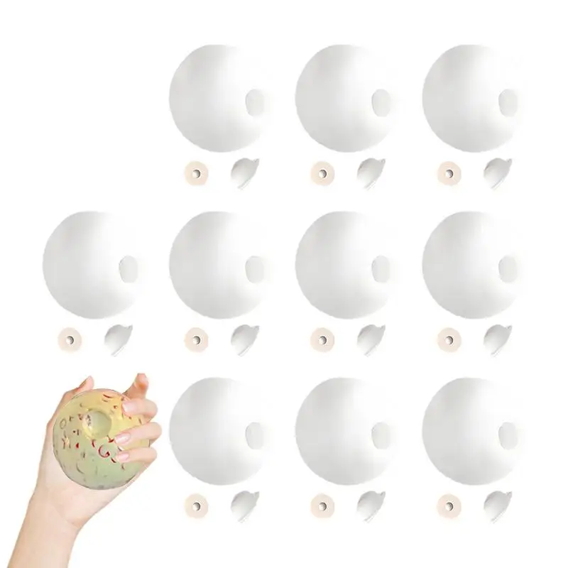 10pcs Adults Kids Squeeze Soft Silicone Ball Pressure Ball Milky Making Kit Noisy Sand Expander Tool Antistress F idget Toys