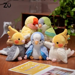 Kawaii Bird Hand Puppet Cute Parrot Cockatiel Budgie Soft Plush Toy Lovely Animal Plushies Parent-child Interactive Toys