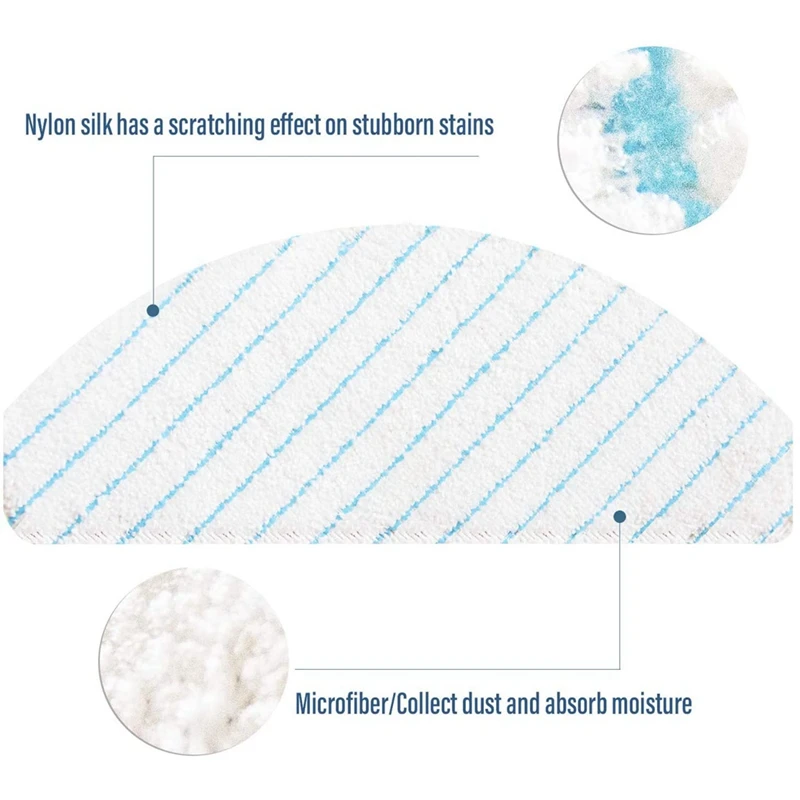 100 Chiếc Dùng Một Lần Microfiber Lau Miếng Lót Cho Ecovacs Deebot OZMO T8 T9 AIVI N8 Pro + Tặng Máy Hút Bụi Phần