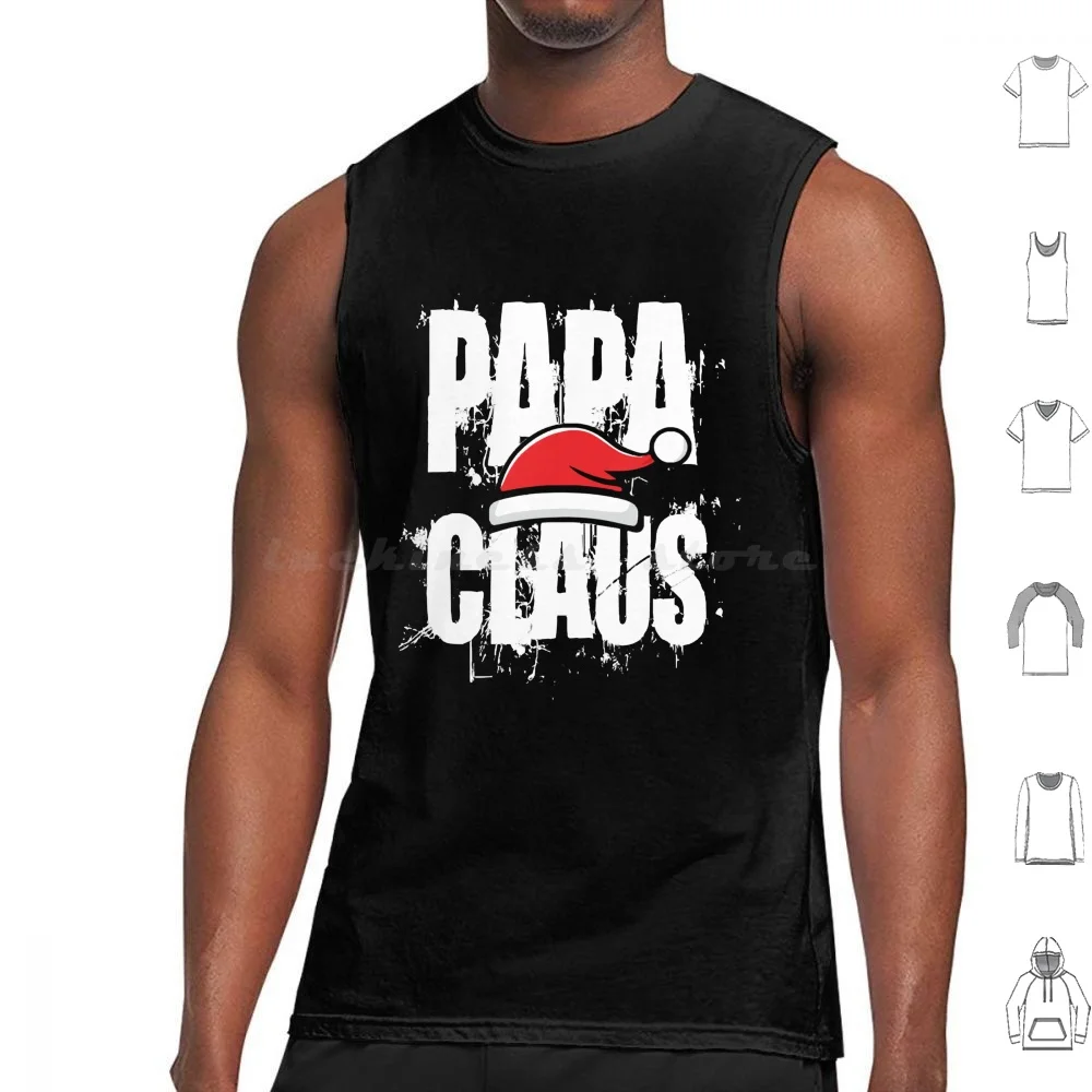 Santa Papa Claus Tank Tops Vest Sleeveless Christmas Humor Christmas Cute Dad Daddy Father Funny Happy Holiday Merry