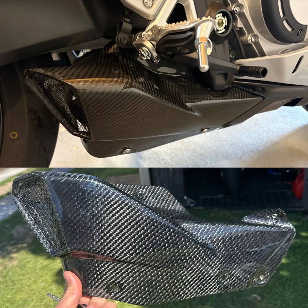 For CFMOTO 675SR R 675 SR-R 2024 2025 675SR-R Exhaust Pipe Cover Heat Shield Anti-Scalding Shell Carbon Fiber 675srr Accessories