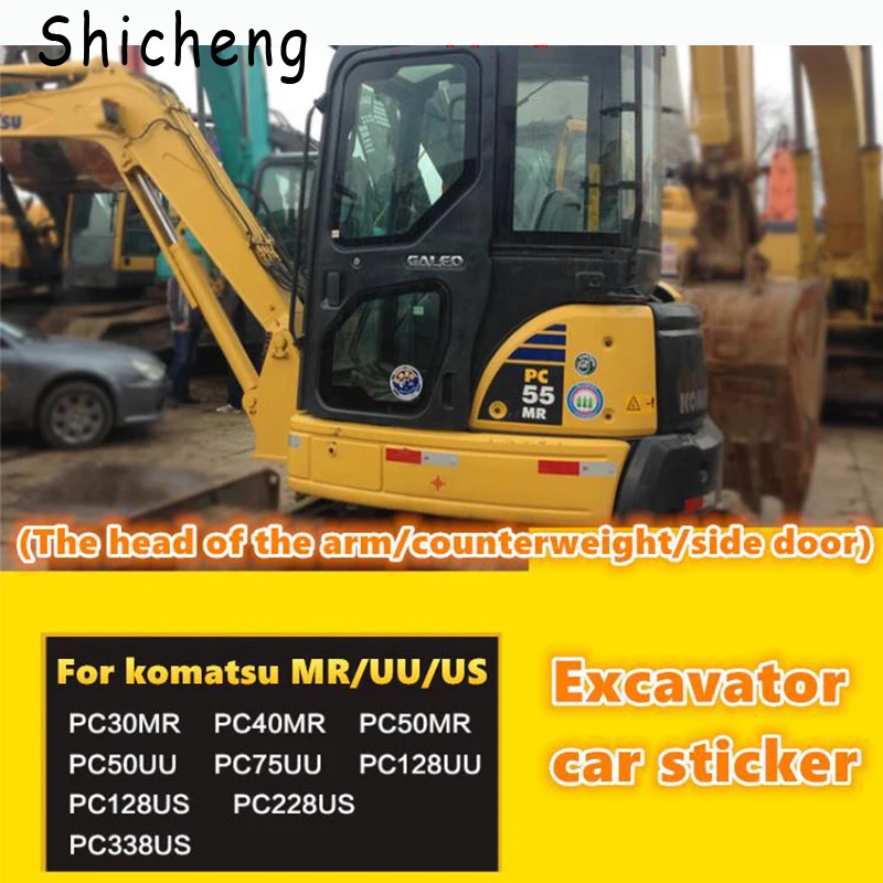 For Komatsu Pc 35/45/50/55mr/75/78/128/138/228us Uu Series Of Whole Car Stickers Decals Decoration Excavator Accessories