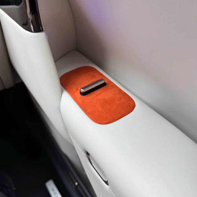 For Xpeng GX 2026 Door Button Panel Suede Decorative Stickers Anti-scratched Stickers Car Styling Modified Accessories