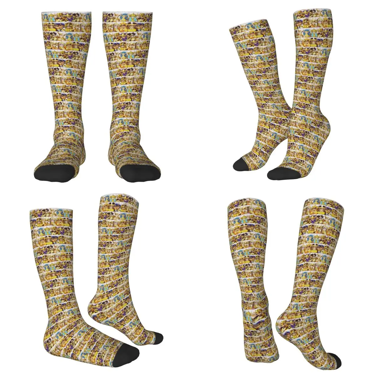 

All Seasons Knights Of The Zodiac Socks Harajuku Sport Middle Tube Socks Soft Fashion Stockings for Men Women