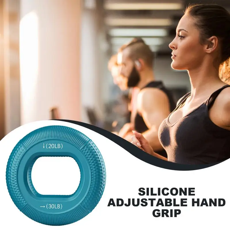 Silicone Adjustable Hand Grip 20-80LB Gripping Ring Finger Forearm Trainer Carpal Expander Muscle Workout Exercise Gym Fitness