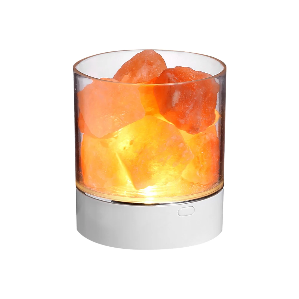 Salt Lamp USB LED Multicolor Night Light Bedroom Nightstand Appearance Light Indoor Atmosphere Flame Home Accessories