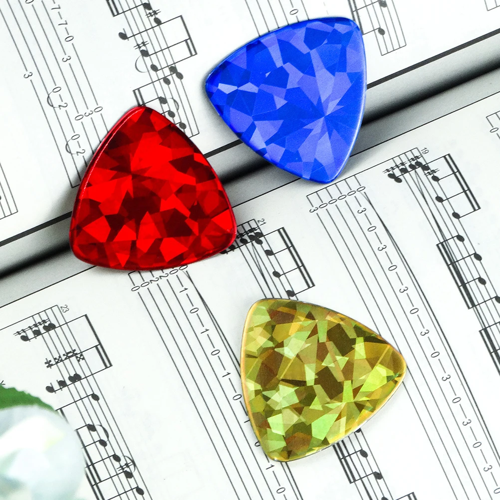 

2pcs Guitar Pick 0.96Mm Thick Thumb Pick For Electric Bass Acoustic Sparkling Picks Durable Abs Material High Sensitivity Sound