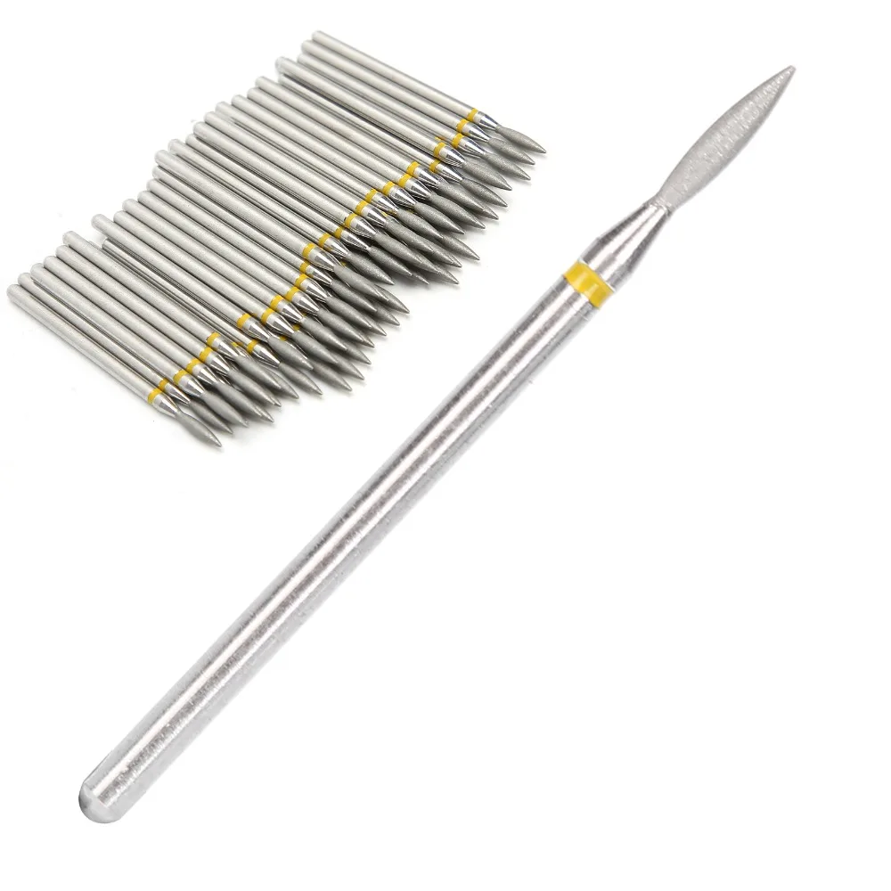 50pcs 1.8mm Shaft Nail Drill Bits Cylinder Shape Replacement Head Nail Polishing Head Cuticle Bit Nail Grinding Head