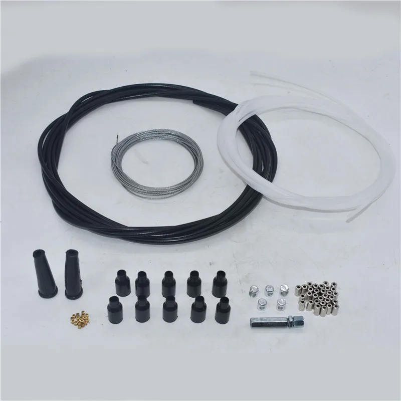 Universal 5 Metres Motorcycle DIY Throttle Cable Kit Nipples Ferrules Replacement Motorcycle Parts Throttle Cable Kit